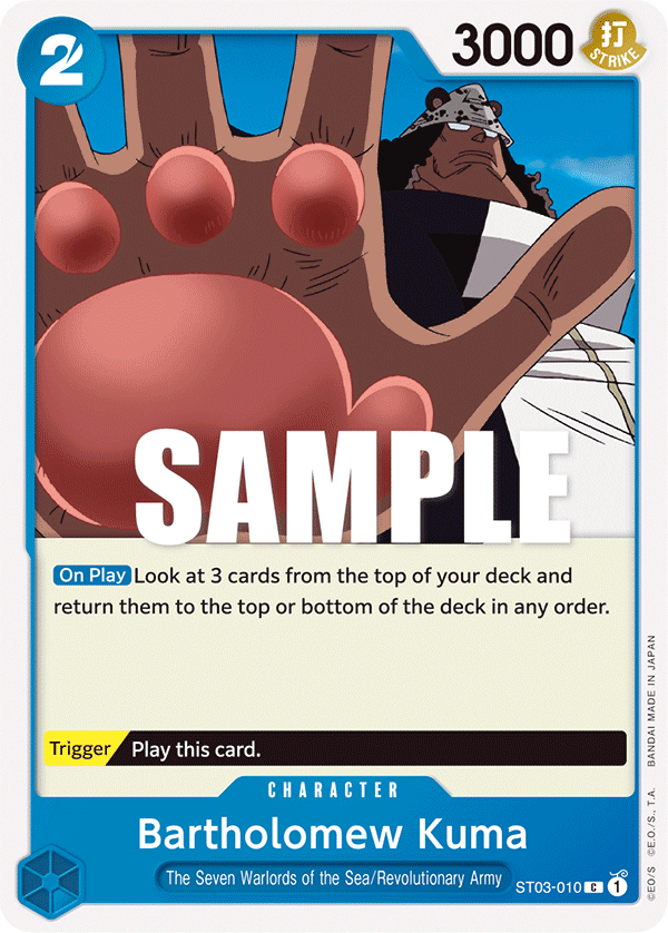 Bartholomew Kuma ST03-010 – Starter Deck 3: The Seven Warlords of The Sea