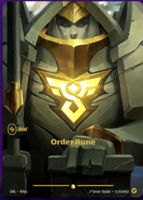 Order Rune (Alternate Art) UNL-R06a – Unleashed