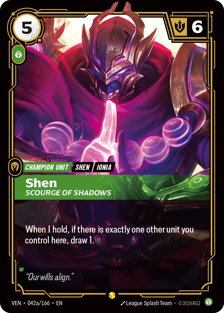 Shen - Scourge of Shadows (Alternate Art) VEN-042a – Vendetta