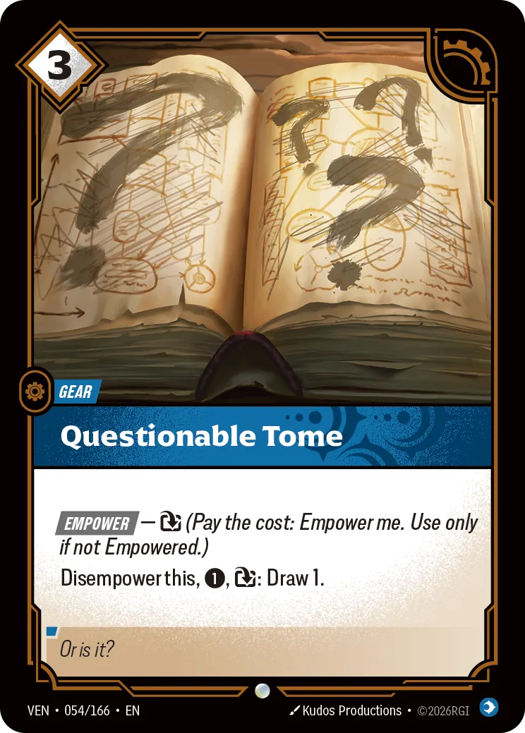 Questionable Tome VEN-054 – Vendetta