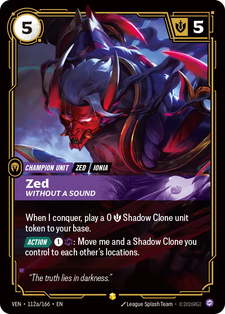 Zed - Without a Sound (Alternate Art) VEN-112a – Vendetta