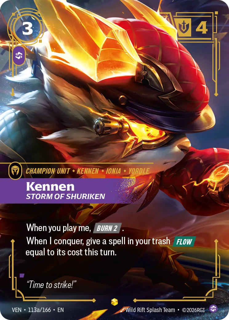 Kennen - Storm of Shuriken (Alternate Art) VEN-113a – Vendetta
